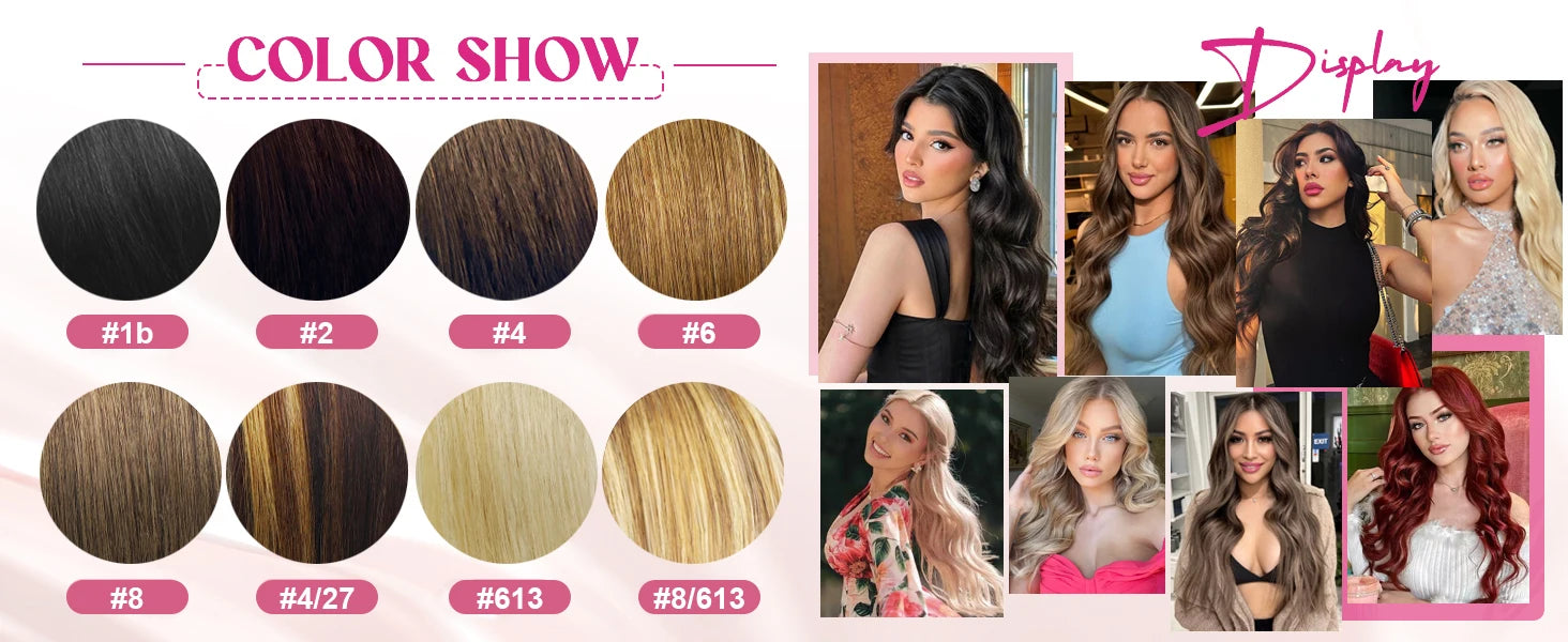 Clip Ins Straight Seamless Brazilian Human Hair Extensions Natural Color Invisible Clip In Hair Extension 16-26 Inches For Women