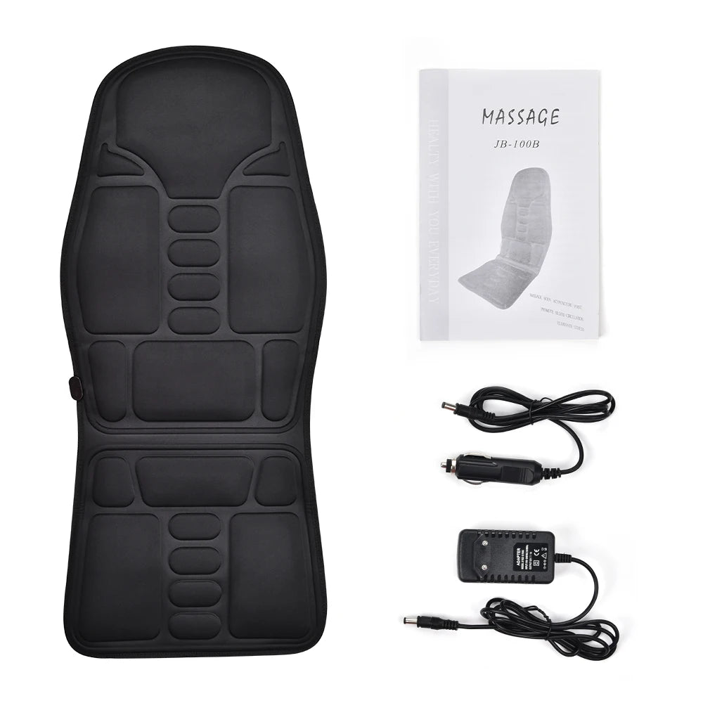 Massage Chair Cushion Vibration Soft Full Body Back Neck Massage Pad Portable Mat Home Office Car Use Relaxation