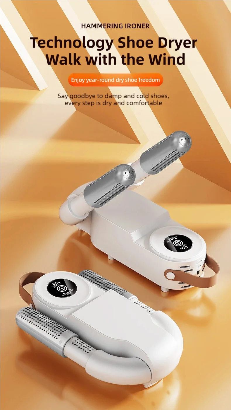 TINSOL New Foldable Touch Screen Shoe Dryer Fast Heating Sterilization Heater Socks Dryer Shoe Hot Air Deodorizing Dehumidifier