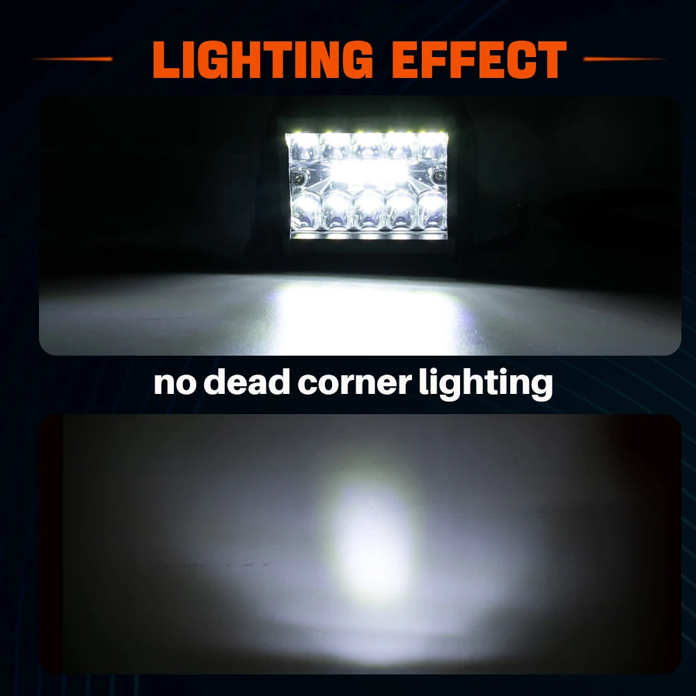 12V 24V Headlight Truck Farm Tractor Boat SUV ATV Light Bar/work Light Car LED Light Bar Offroad 4x4 Spotlights Fog Lamp
