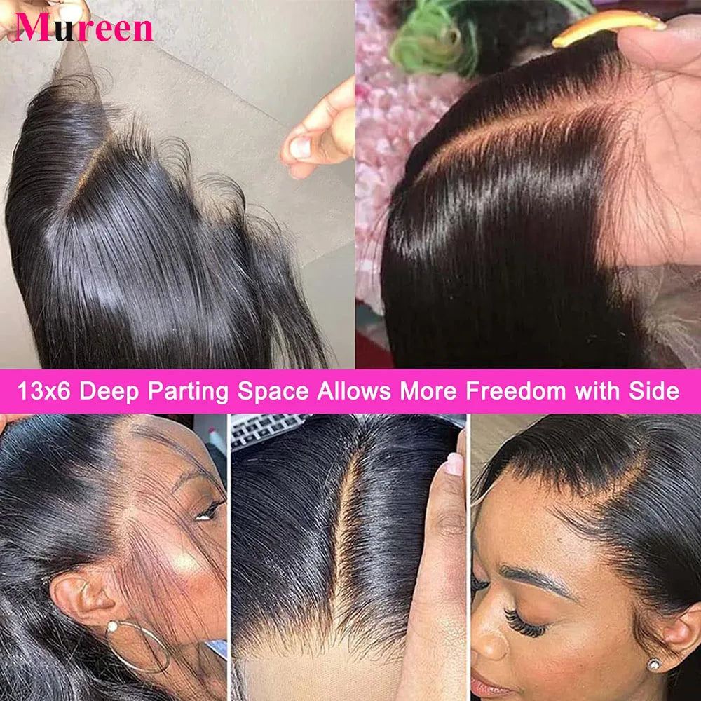 250% Density Straight Hair 13x6 HD Lace Frontal Wig 100% Human Hair 13x4 Full Lace Front Wig For Women Human Hair Wigs