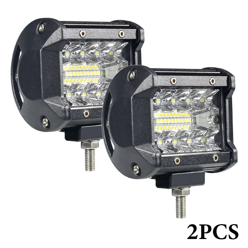 2Pcs Spot Flood Combo Beam Led Light Bars Off Road LED Work Light For Car 4x4 ATV SUV Led Auxiliary Modified Headlights