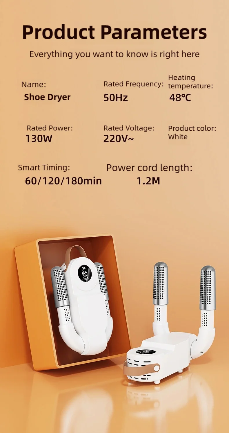 TINSOL New Foldable Touch Screen Shoe Dryer Fast Heating Sterilization Heater Socks Dryer Shoe Hot Air Deodorizing Dehumidifier