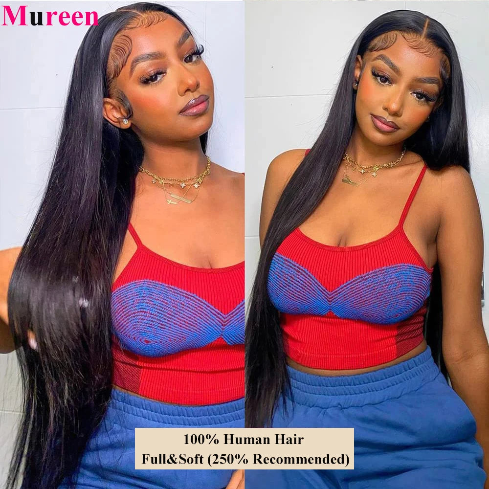250% Density Straight Hair 13x6 HD Lace Frontal Wig 100% Human Hair 13x4 Full Lace Front Wig For Women Human Hair Wigs