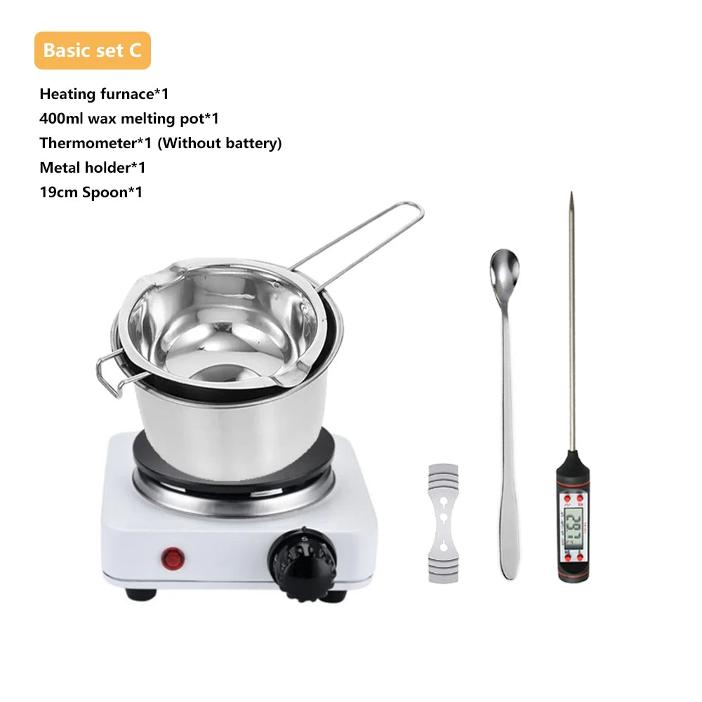 DIY Candle Craft Tools Kit with Wax Melting Hot Plate, Candle Making Supplies Accessories, Aromatherapy Wax Candle Making Kit