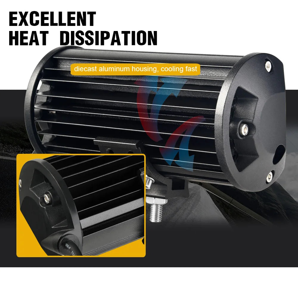 12V 24V Headlight Truck Farm Tractor Boat SUV ATV Light Bar/work Light Car LED Light Bar Offroad 4x4 Spotlights Fog Lamp