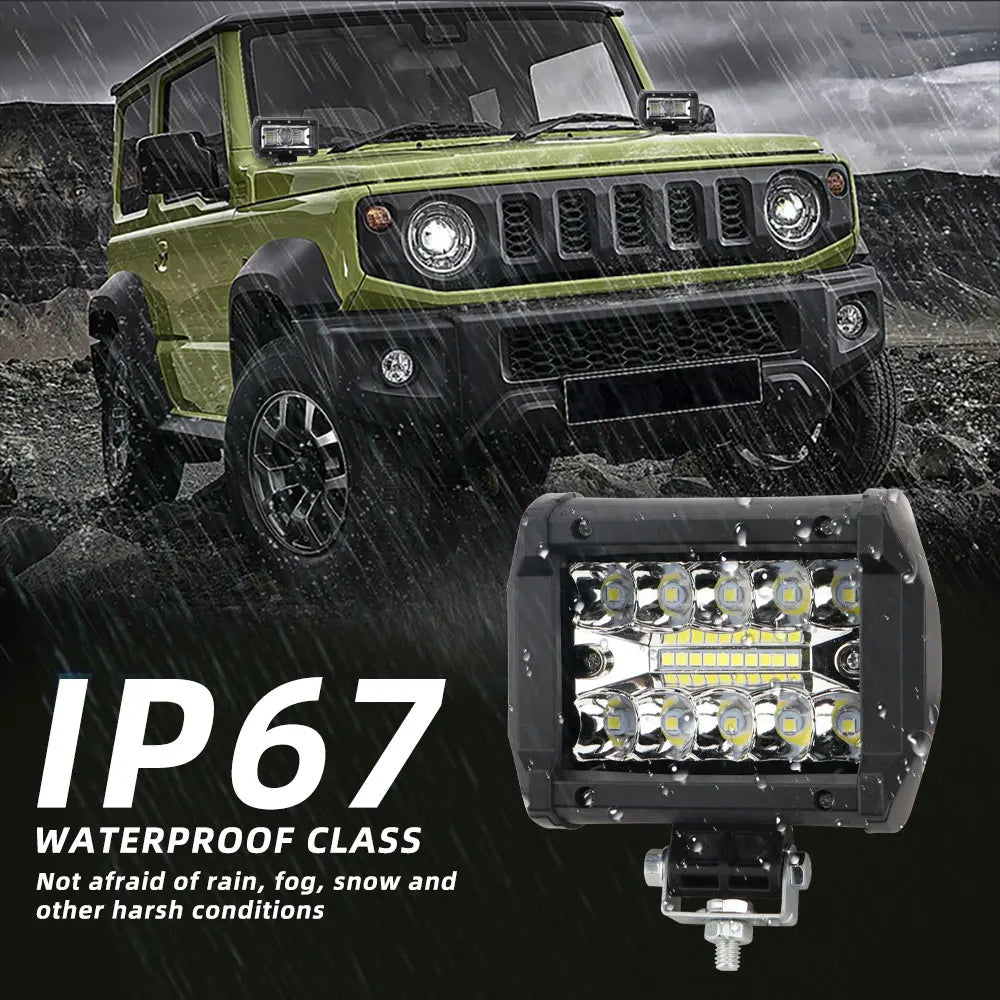 2Pcs Spot Flood Combo Beam Led Light Bars Off Road LED Work Light For Car 4x4 ATV SUV Led Auxiliary Modified Headlights