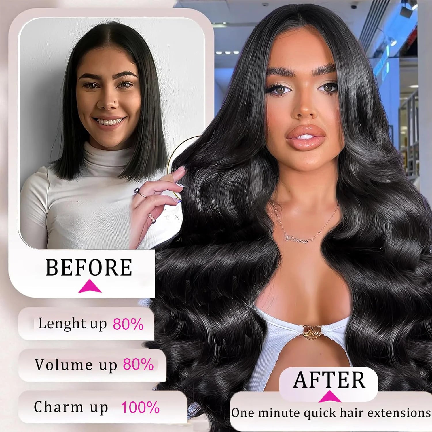Natural Straight Clip in Hair Extensions Human Hair Seamless Clip in Extensions 100% Unprocessed Full Head Brazilian Virgin Hair