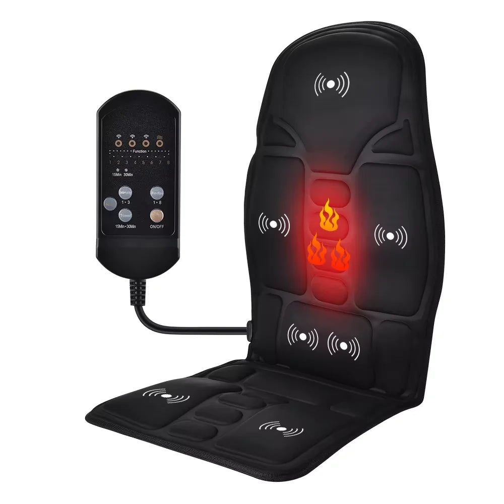 Massage Chair Cushion Vibration Soft Full Body Back Neck Massage Pad Portable Mat Home Office Car Use Relaxation