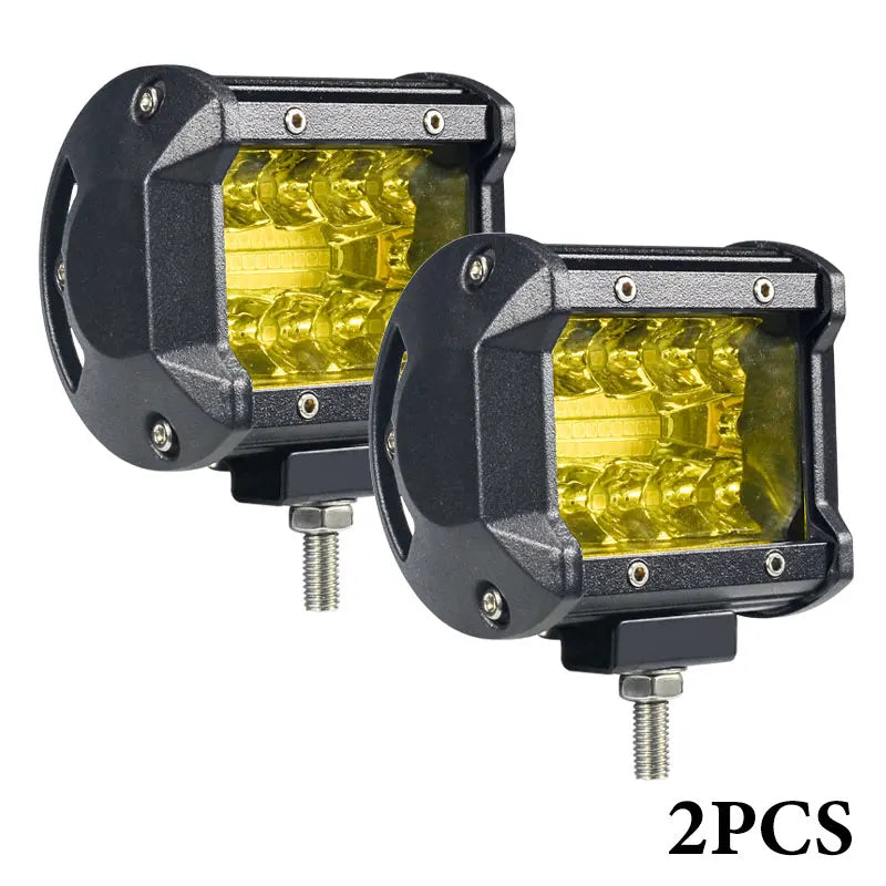 2Pcs Spot Flood Combo Beam Led Light Bars Off Road LED Work Light For Car 4x4 ATV SUV Led Auxiliary Modified Headlights