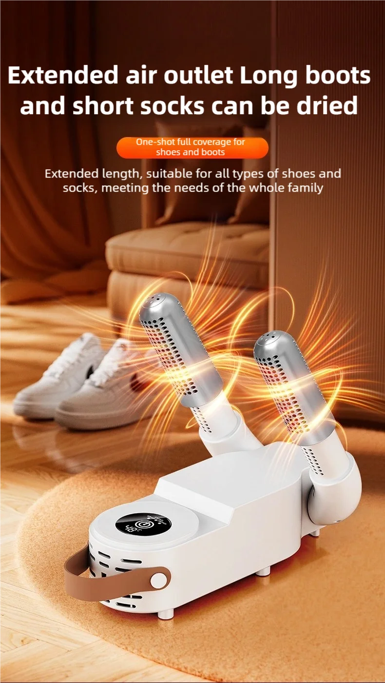 TINSOL New Foldable Touch Screen Shoe Dryer Fast Heating Sterilization Heater Socks Dryer Shoe Hot Air Deodorizing Dehumidifier