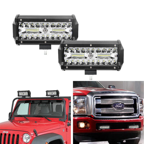 12V 24V Headlight Truck Farm Tractor Boat SUV ATV Light Bar/work Light Car LED Light Bar Offroad 4x4 Spotlights Fog Lamp