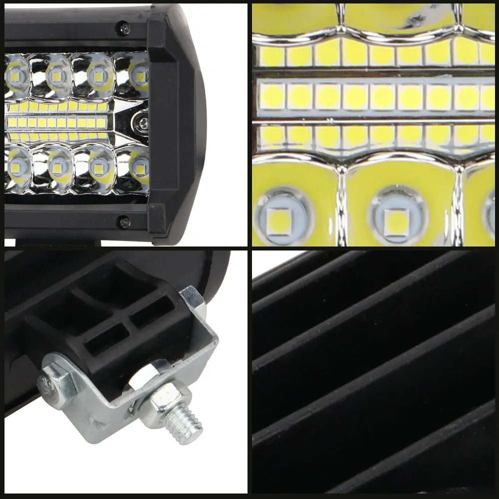 2Pcs Spot Flood Combo Beam Led Light Bars Off Road LED Work Light For Car 4x4 ATV SUV Led Auxiliary Modified Headlights