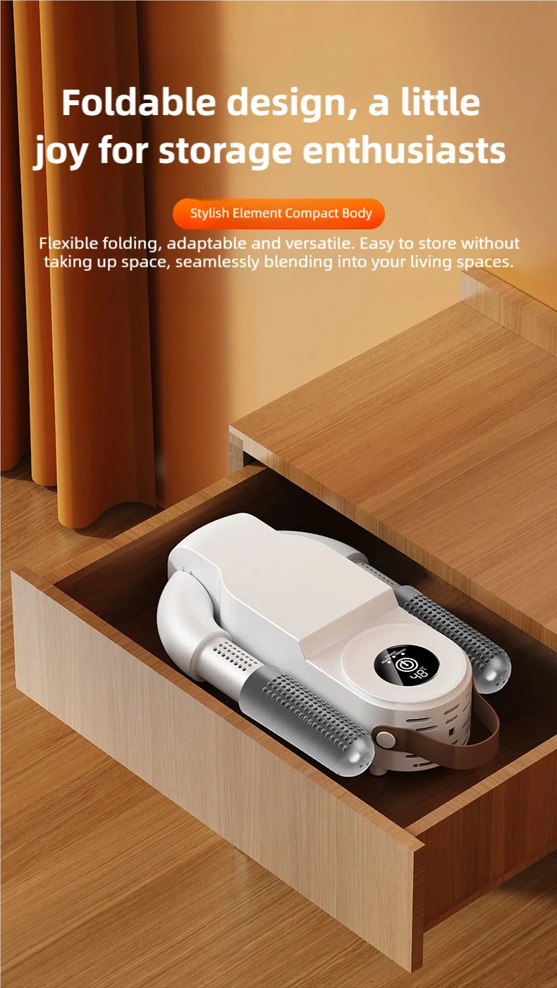 TINSOL New Foldable Touch Screen Shoe Dryer Fast Heating Sterilization Heater Socks Dryer Shoe Hot Air Deodorizing Dehumidifier