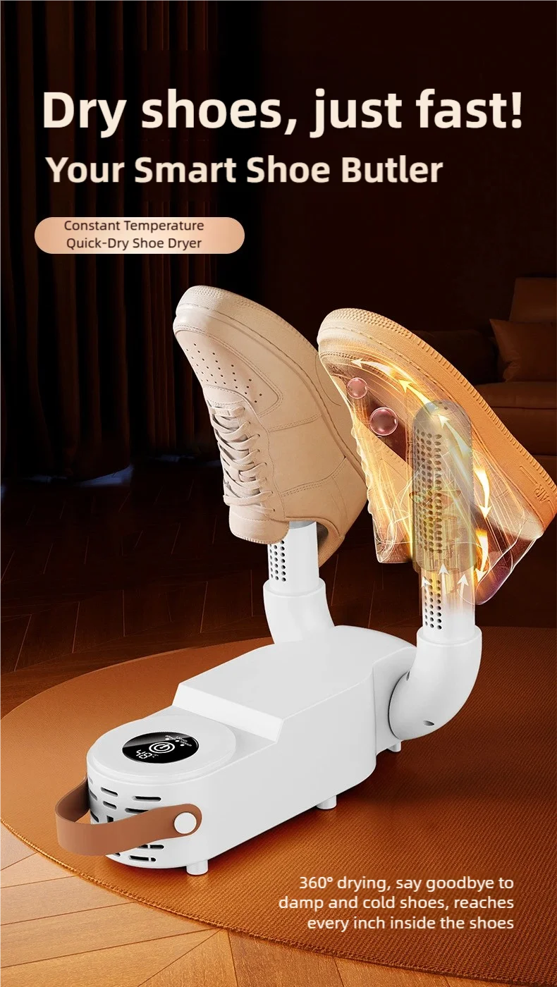 TINSOL New Foldable Touch Screen Shoe Dryer Fast Heating Sterilization Heater Socks Dryer Shoe Hot Air Deodorizing Dehumidifier