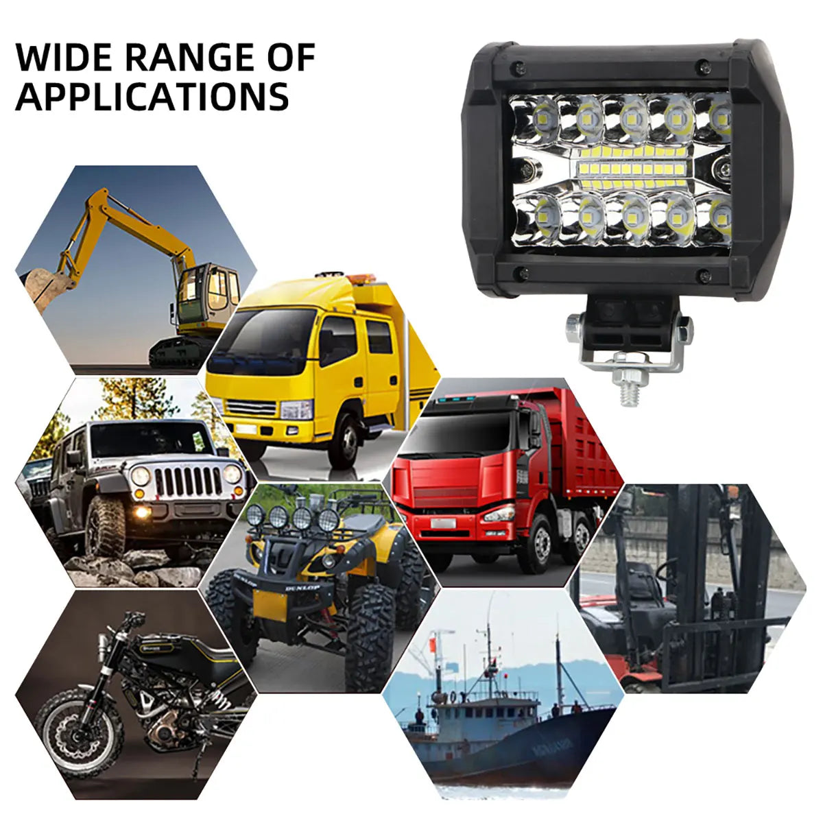 2Pcs Spot Flood Combo Beam Led Light Bars Off Road LED Work Light For Car 4x4 ATV SUV Led Auxiliary Modified Headlights